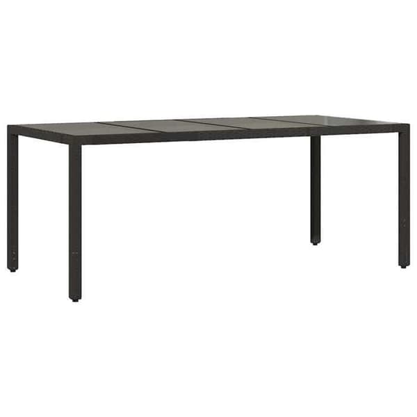Maison Exclusive - 9 stk. havebistro sæt med sorte puder i poly rattan