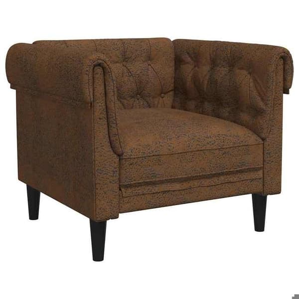 Maison Exclusive - Chesterfield stol i brun stof