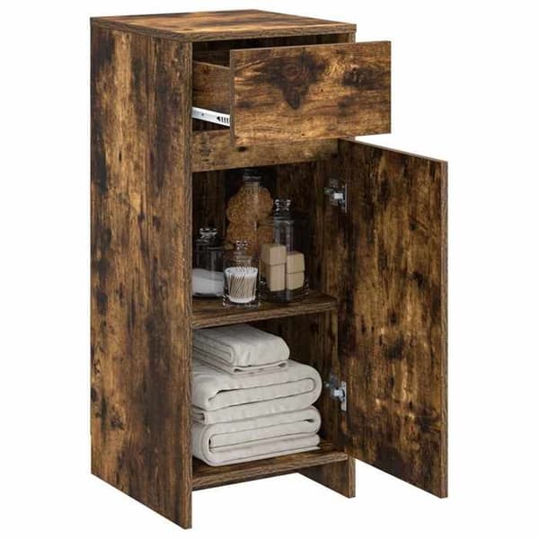 Maison Exclusive - Badeværelsesskab Røget eg 35 x 36,5 x 85 cm