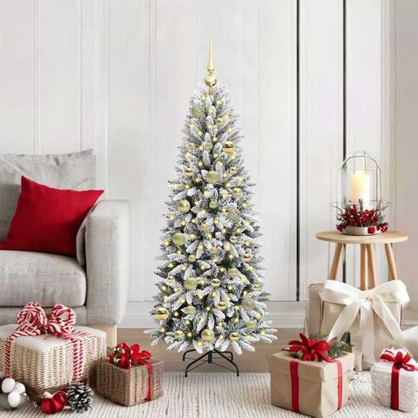 Maison Exclusive - Konstgjord Julgran Vit 120 cm Vit