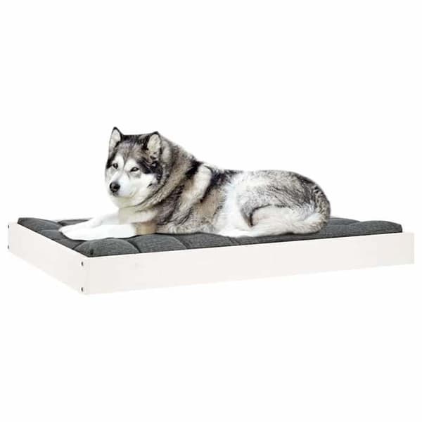 Maison Exclusive - Hundeseng Hvid 101,5x74x9 cm Solid fyrretræ