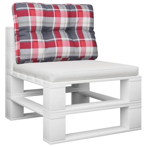 Pallepude - MAISON EXCLUSIVE - Ternet - Rød - 50 x 40 x 12 cm - Vand/UV-resistent polyester Röd