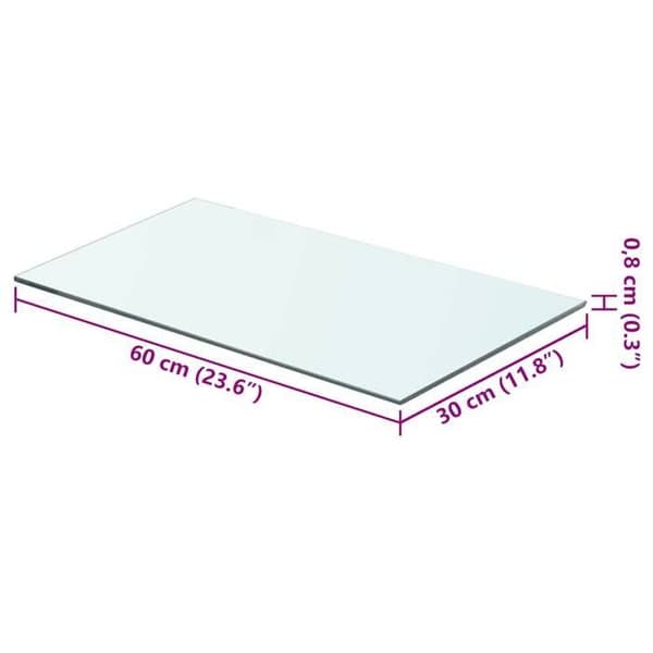 Maison Exclusive - Hyllpaneler 2 st Glas Transparent 60 x 30 cm Transparent
