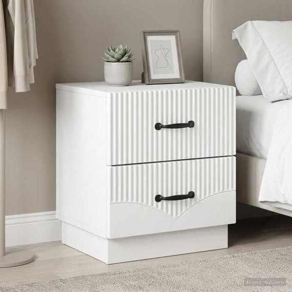 Maison Exclusive - Sängbord 2 st Vitt 43 x 34,5 x 44,5 cm Vit