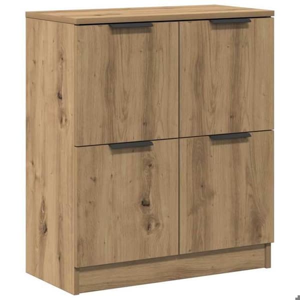 Maison Exclusive - Buffet i egetræ, håndlavet 60x30x70 cm, ingeniørtræ