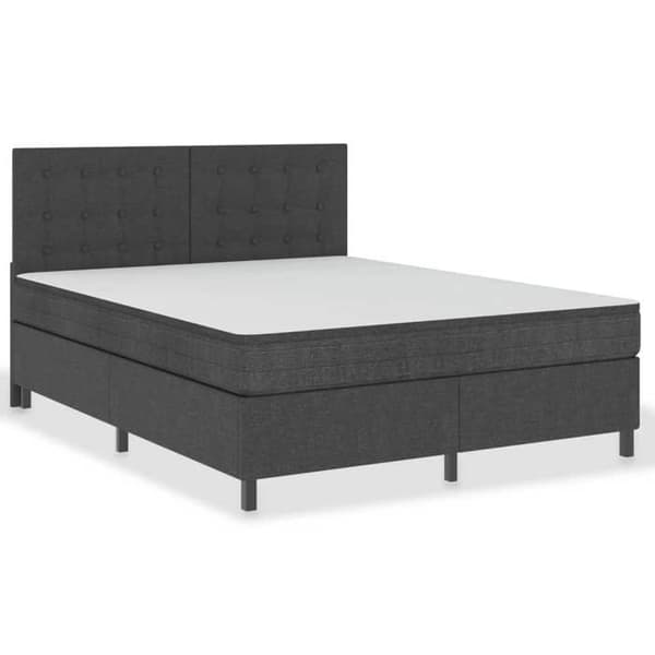 Maison Exclusive - Mørkegrå sengeramme med lameller 160x200 cm Mörkgrå