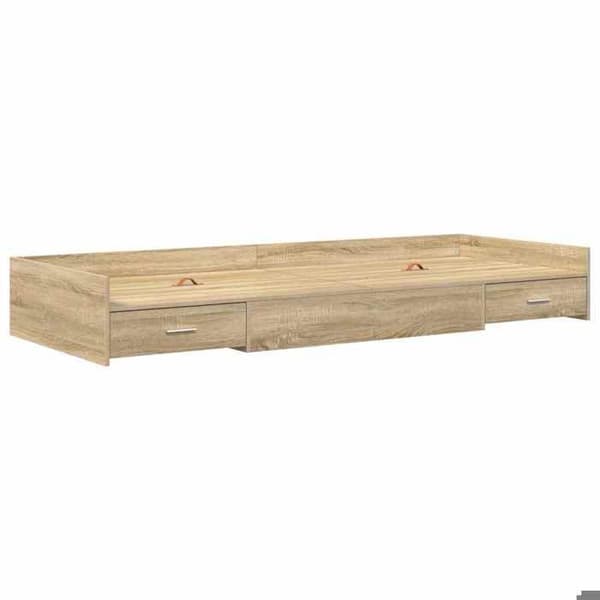 Maison Exclusive - Sängram Ek Sonoma 75 x 190 cm Ingenjörsträ