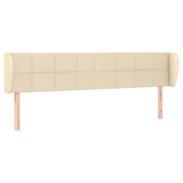 Sänggavel - Med öron - Kräm - 100% polyester - Justerbar höjd Grädde