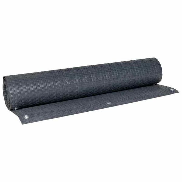 Balkongskärm - EXKLUSIV HUS - Rektangulär - 300 x 100 cm - Polyrotin - Antracit antracit