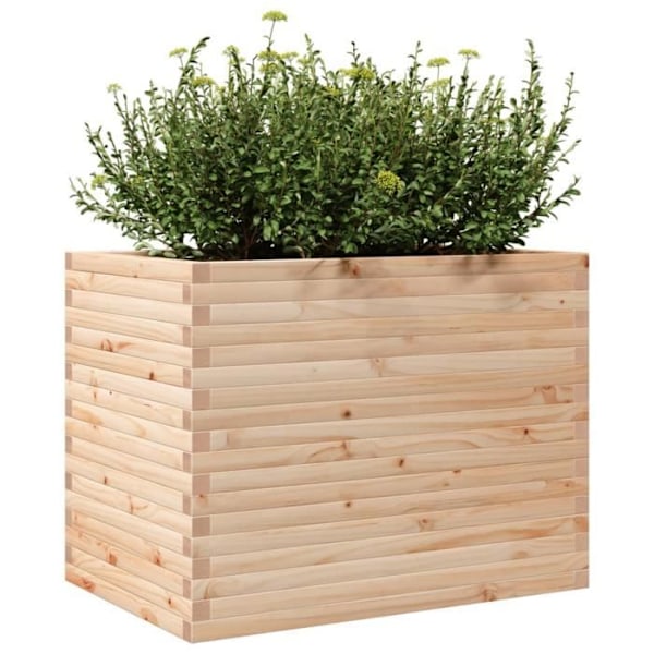 Brun Plantekasse 90x60x68,5 cm massivt fyrretræ Brun