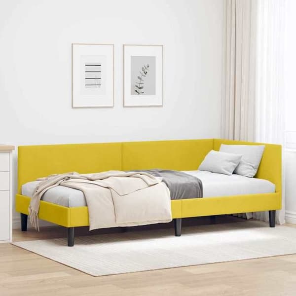 Maison Exclusive - Gul Vinkel Seng 100 cm x 200 cm Velour