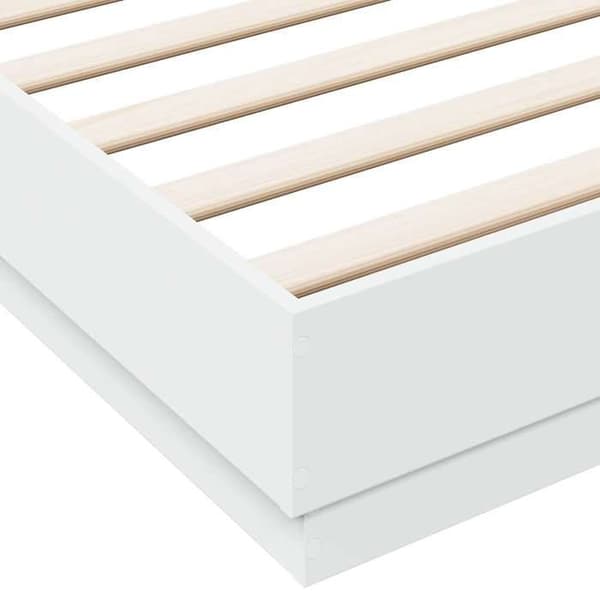 Maison Exclusive - Sängram utan madrass vit 180x200 cm
