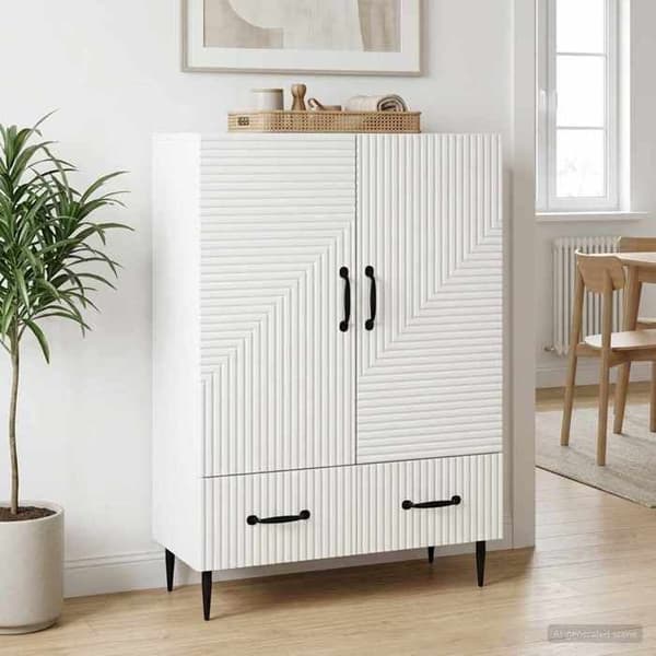 Maison Exclusive - Buffet Hvid 66 x 34,5 x 95 cm Ingeniørtræ