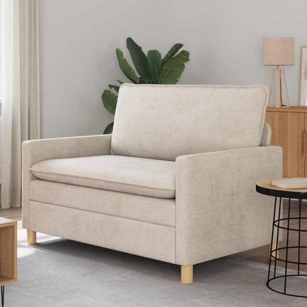 Divaani - MAISON EXCLUSIVE - Maison Exclusive - Kermainen - Polyesteri - 126 x 81 x 87,5 cm Grädde