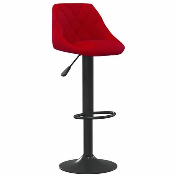 Maison Exclusive - Barstolar set om 2 röd vinröd sammet