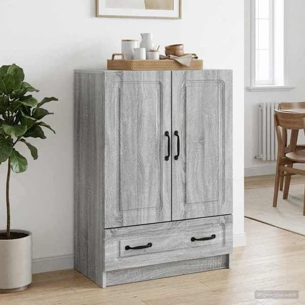 Buffet - EKSKLUSIVT HUS - Sonoma grå - Grå - Ingeniørtræ - 66 x 34,5 x 92 cm Sonoma grå