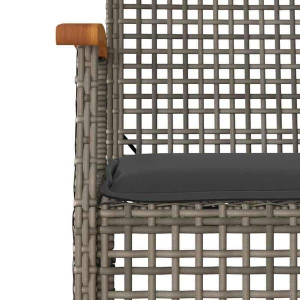 Maison Exclusive - Trädgårdsset 5 delar med grå kuddar i flätad resin