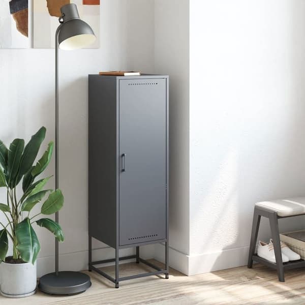 Buffet høj - EKSKLUSIV HUS - 36 x 39 x 123 cm - Robust stål - Antracit - 3 rum antracit