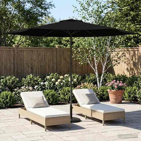 Maison Exclusive - Haveparasol 300 x 300 cm Polyester Rektangulær Sort