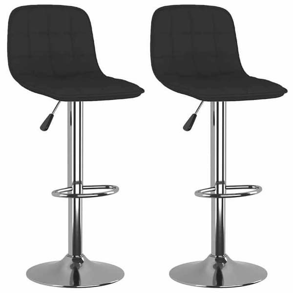 Maison Exclusive - Barstolar set om 2 svart tyg