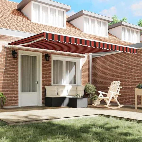 Maison Exclusive - Fällbart tak i orange och brunt 400 × 350 cm