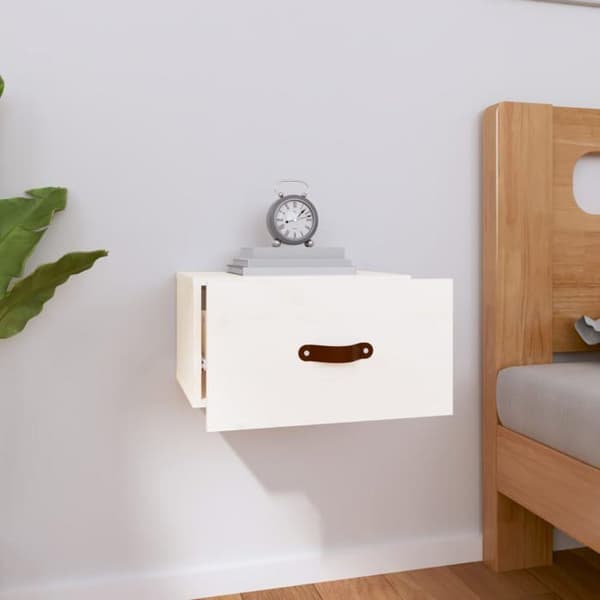 Maison Exclusive - Väggmonterad sängbord Vit 40x29,5x22 cm Vit