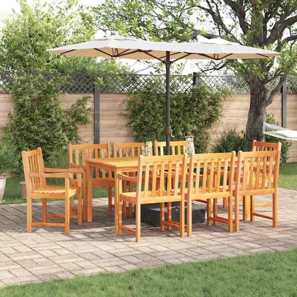 Maison Exclusive - 9 pc spisebordssæt til haven Brun