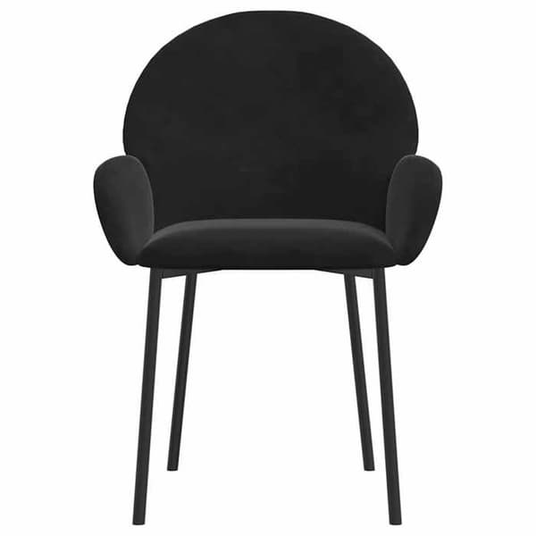 Maison Exclusive - Ruokatuolit 2 kpl Musta Sametti