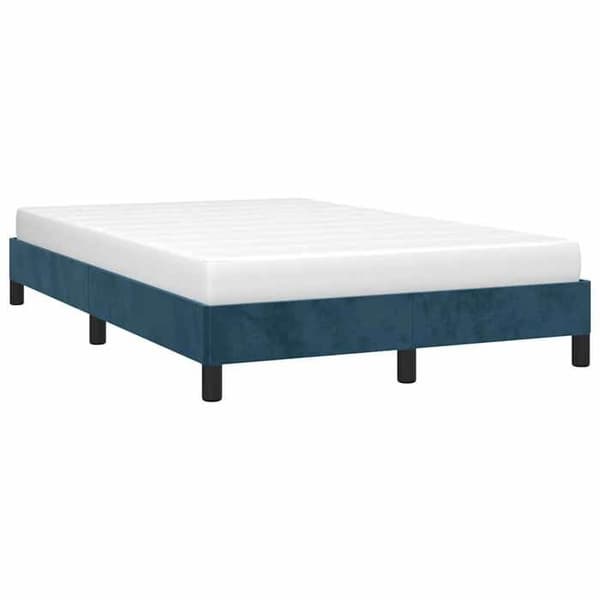 Maison Exclusive - Sängram utan madrass mörkblå 120x190 cm sammet