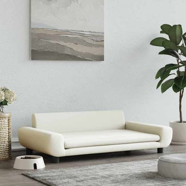 Maison Exclusive - Hundsäng crème 100x54x33 cm sammet Grädde