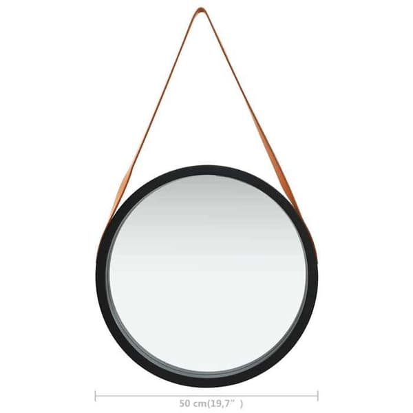 Maison Exclusive - Peili seinälle hihnalla 50 cm Musta