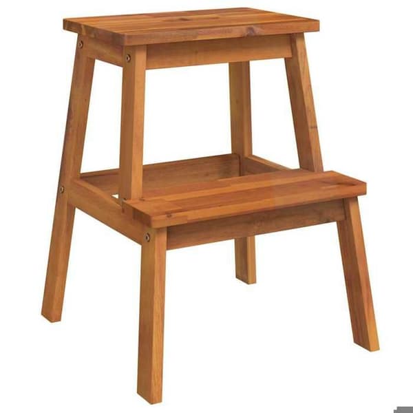 Maison Exclusive - Stegpall med 2 steg 40x38x50 cm i solid akaciaträ