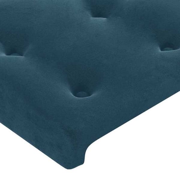 Maison Exclusive - Sänggavel med LED Blå mörk 163x16x118/128 cm Sammet