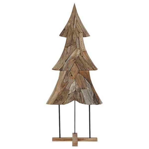 Juletræ - EKSKLUSIVT HUS - Rustik design - Massivt teaktræ - 181,5 cm - Brun brun