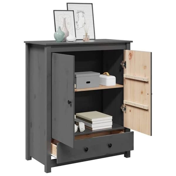 Maison Exclusive - Harmaa buffet 83x41,5x100 cm Massiivipuu mänty Grå