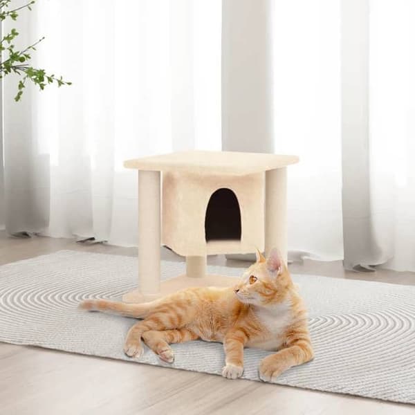 Maison Exclusive - Kattekradse med sisal i creme 37 cm Grädde