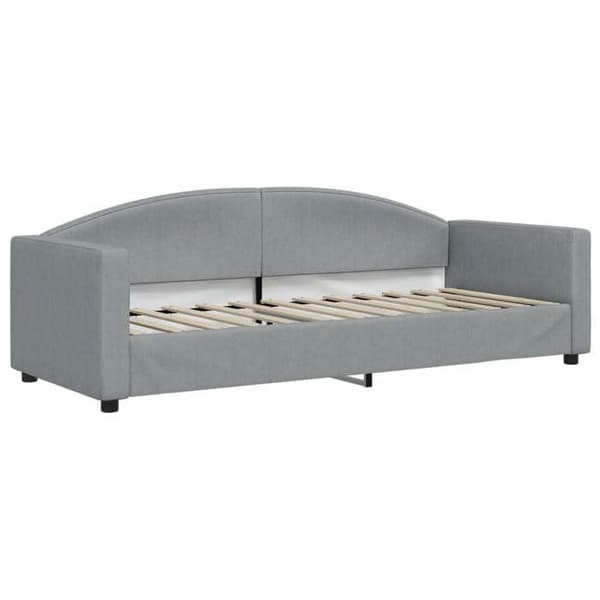 Maison Exclusive - Senge med udtræk og lys grå madras 80x200 cm stof