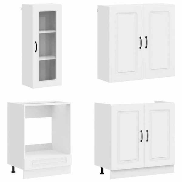 Köksenhet - EXKLUSIVT HUS - KALMAR - Blank vit - Ingenjörsträ - Väggmontering ingår. Vit