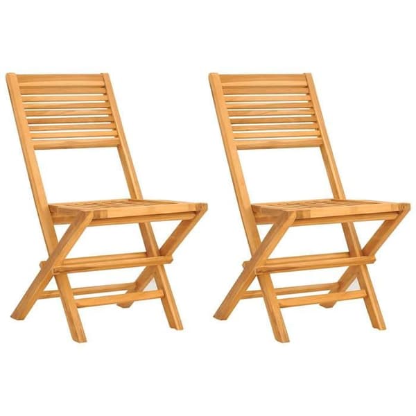 Maison Exclusive - Fällstolar (set om 2) 47 x 62 x 90 cm, massiv teakträ