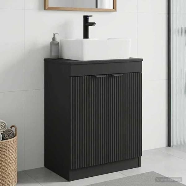 Maison Exclusive - Badeværelsesmøbel med sort vask 54 x 35 x 83 cm