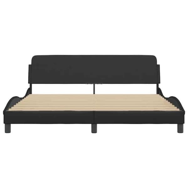 Maison Exclusive - Dover sort sengestel 180x200 cm i kunstlæder Svart