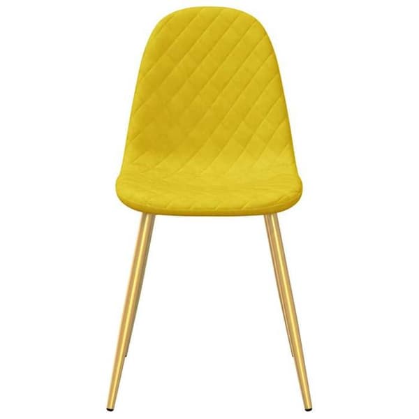 Maison Exclusive - Spisestole sæt af 4 Sennepsgul Velour