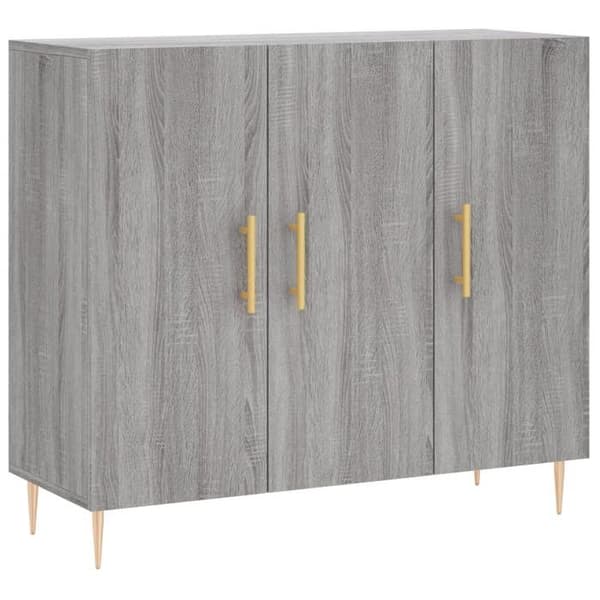 Maison Exclusive - Buffet sonoma grå 90x34x80 cm ingeniørtræ