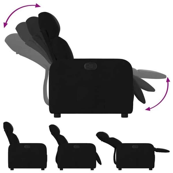 Lænestol - EKSKLUSIV HUS - Lænestol - Sort - Læneposition 135° - Side lomme Svart