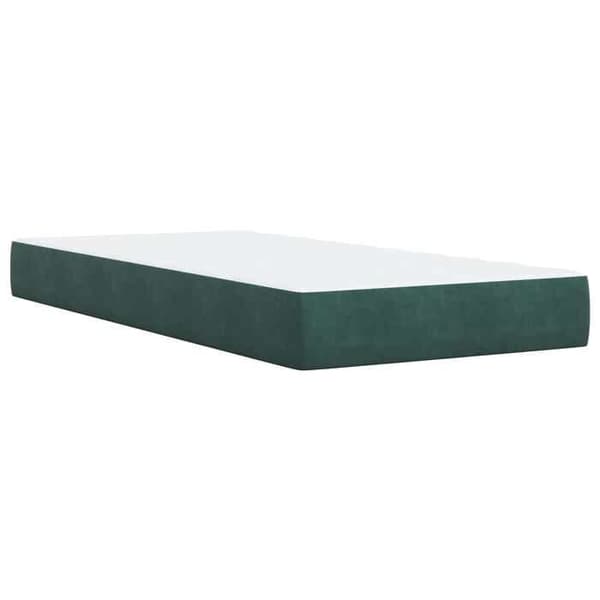 Maison Exclusive - Boxspring säng med mörkgrön madrass 90 x 200 cm Sammet