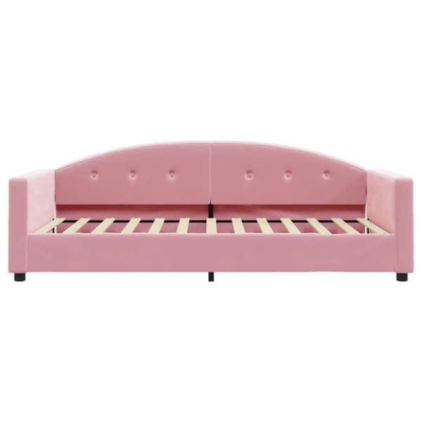 Maison Exclusive - Sängsoffa utan madrass rosa 90x200 cm sammet