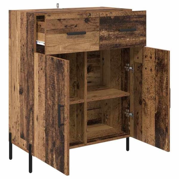 Maison Exclusive - Buffé i gammalt trä 69,5 x 34 x 90 cm Ingenjörsträ