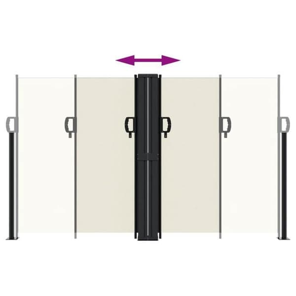 Maison Exclusive - Retractable sidokappa kräm 140x1200 cm