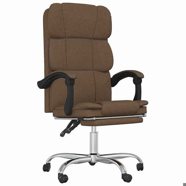 Maison Exclusive - Brun stof kontorstol med vippefunktion