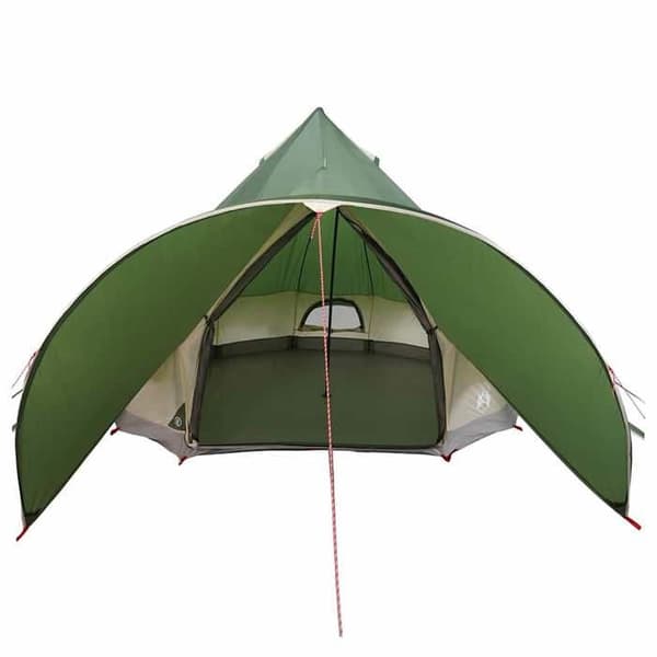 Maison Exclusive - Teepee-teltta 5 hengelle, vihreä ja harmaa